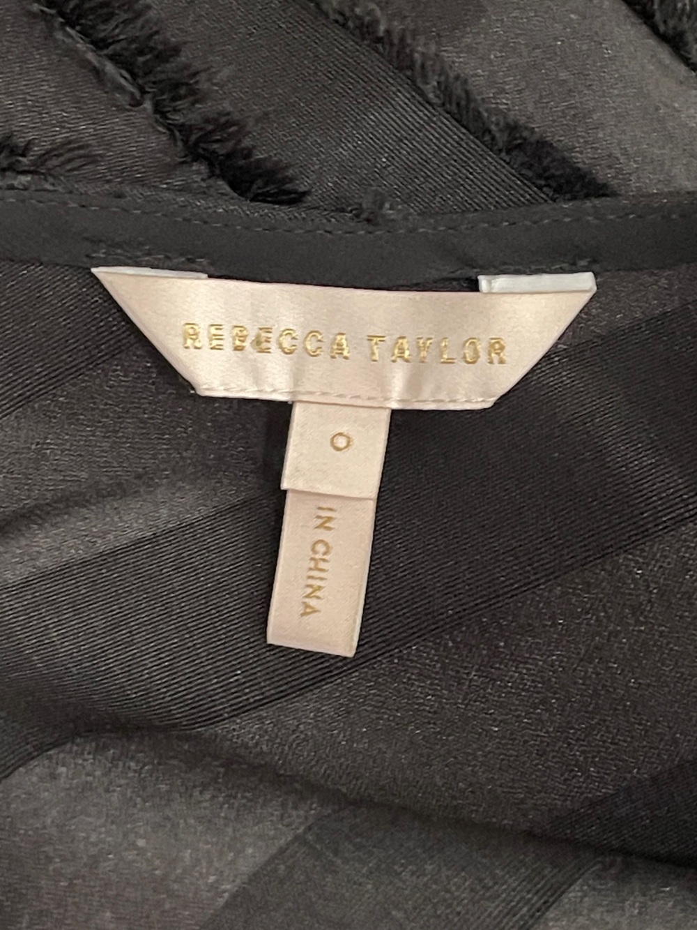 REBECCA TAYLOR Bias Lash Eyelash Tank Black Sleeveless Textured Stripe Tank Top - Picture 3 of 11